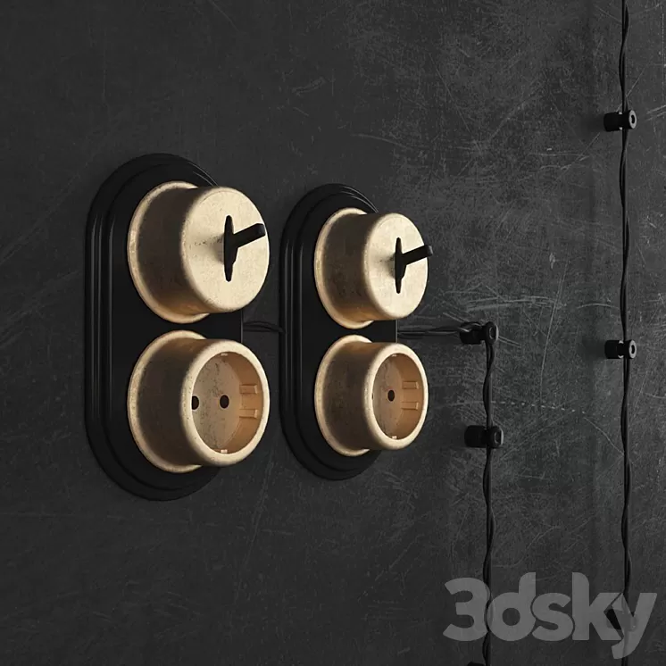 Retro switches. Retro switches 3D Model