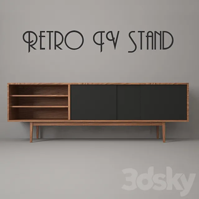 Retro TV Stand N4 | TV Stand 3DModel