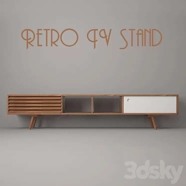 Retro TV Stand N5 | TV Stand 3D Model