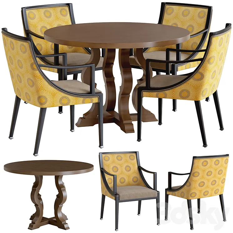 Revelation Dining Table 8160-DT 3D Model Free Download