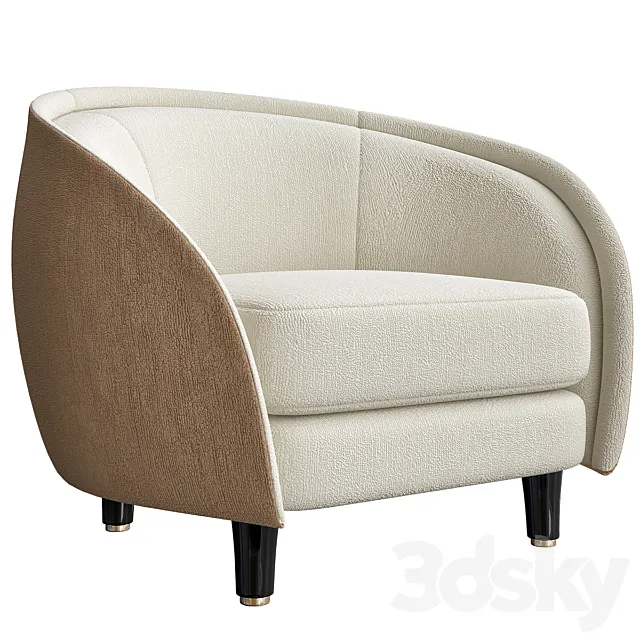 Revers Lounge Chair by Gubi 3D Model Revers Lounge Chair by Gubi 3D Model