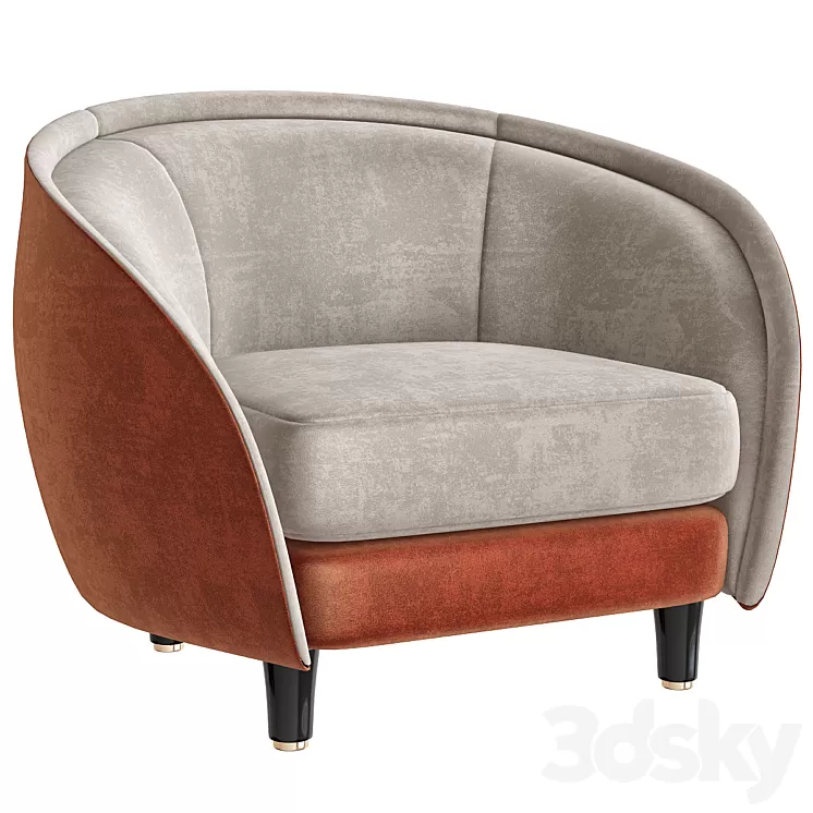 Revers Lounge Chair by Gubi 3D Model