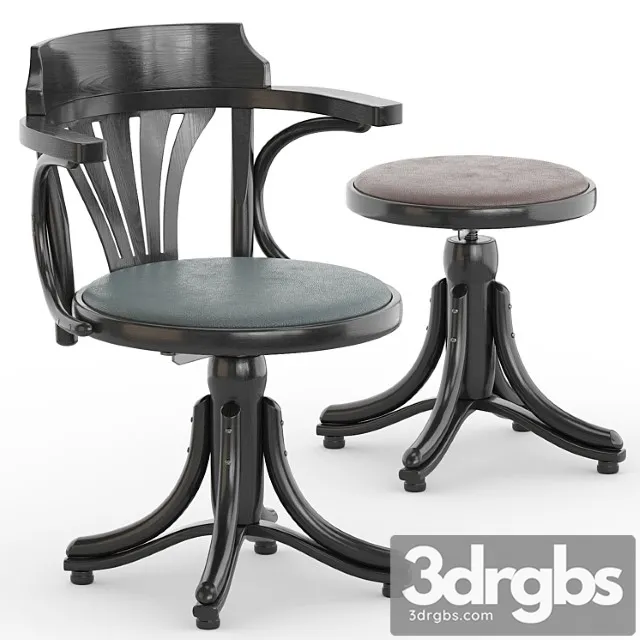 Revolving armchair kontor 523 Stool piano 2 3D Model Download Revolving armchair kontor 523 Stool piano 2 3D Model Download