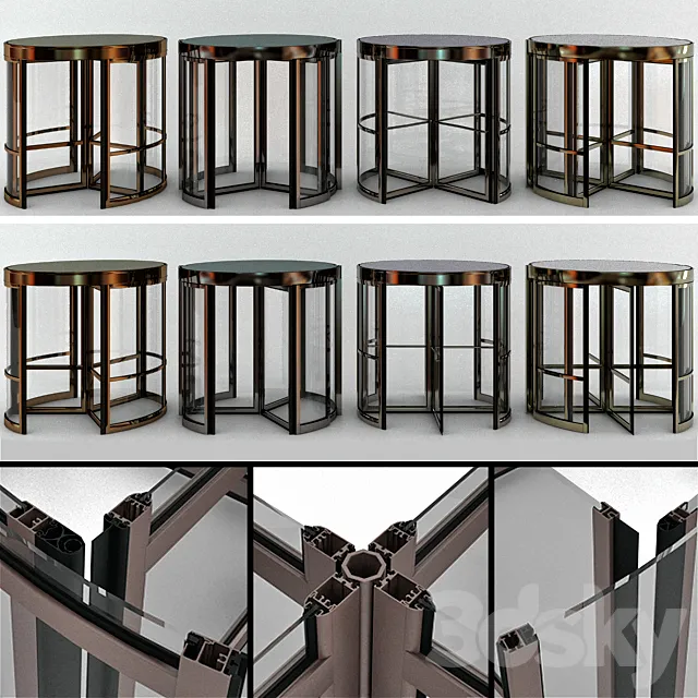 Revolving entrance doors 3D Model