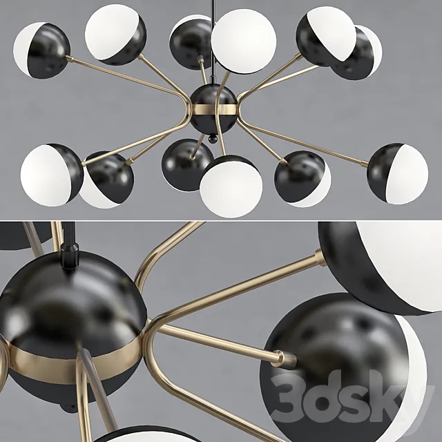 Rewire Custom Orb Chandelier in 1950 3D Model Rewire Custom Orb Chandelier in 1950 3D Model