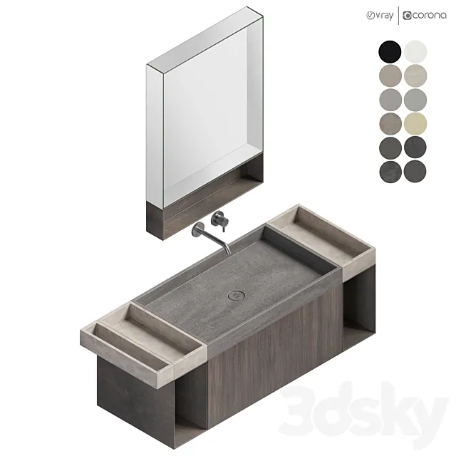 Rexa Design Compact Living 130 Set 3 3D Model Rexa Design Compact Living 130 Set 3 3D Model