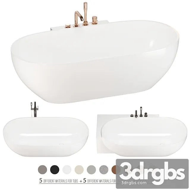 Rexa Hole Bathtubs Set 01 3D Model Download