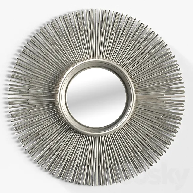 RH 17TH C. ROUND SUNBURST MIRROR 3DModel