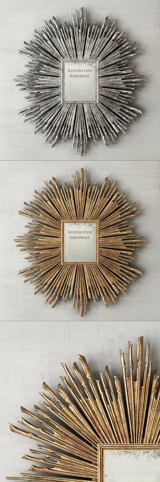 RH \/ 17TH C. SUNBURST MIRROR 3D Model