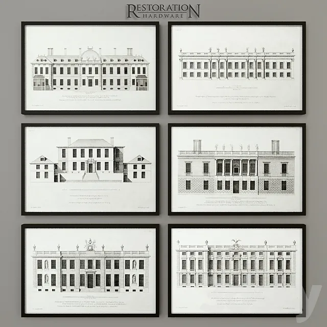 RH 18th C English Townhouse Collection 3D Model RH 18th C English Townhouse Collection 3D Model