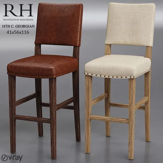 RH 18TH C. GEORGIAN chair 3D Model