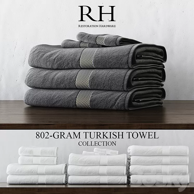 RH 802-GRAM TURKISH TOWEL COLLECTION 3D Model