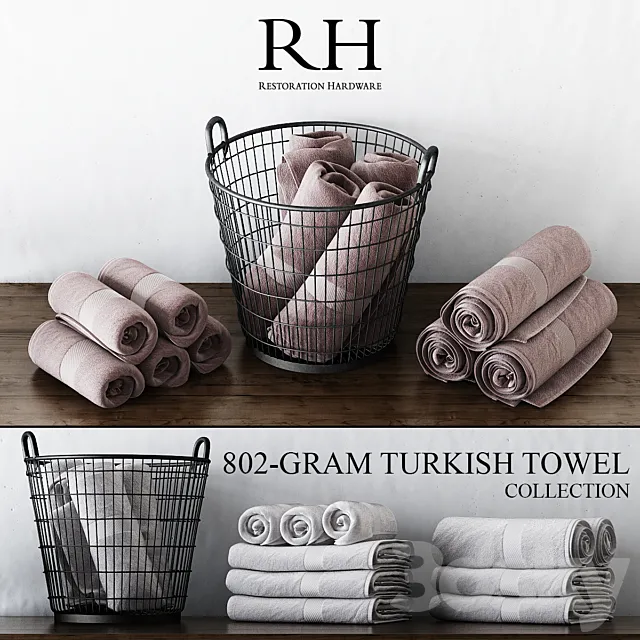 RH 802-GRAM TURKISH TOWEL COLLECTION 3DModel RH 802-GRAM TURKISH TOWEL COLLECTION 3DModel