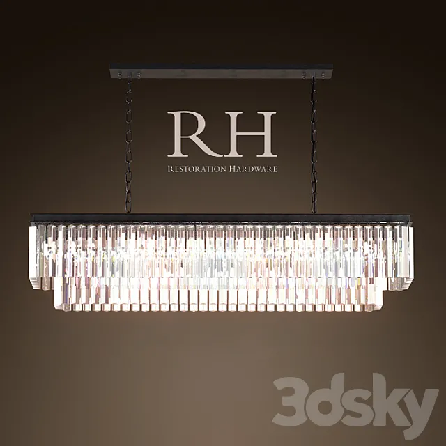 RH _ 1920S ODEON GLASS FRINGE RECTANGULAR CHANDELIER LARGE IRON 3D Model RH _ 1920S ODEON GLASS FRINGE RECTANGULAR CHANDELIER LARGE IRON 3D Model