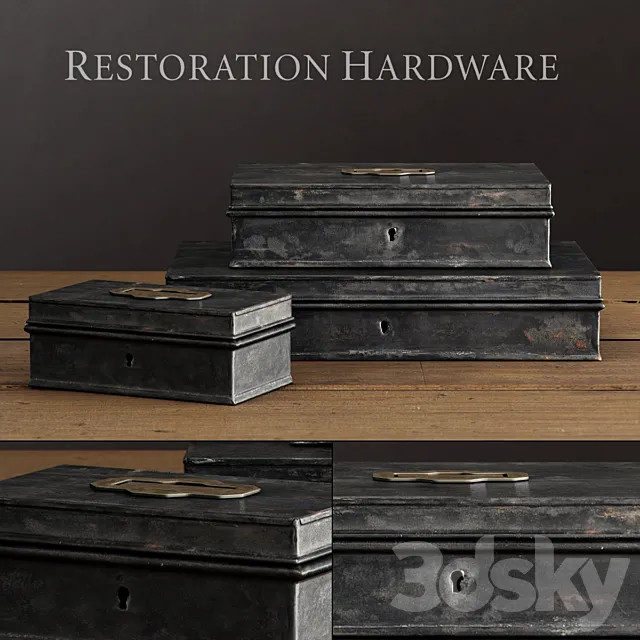 RH _ 19TH C. BELGIAN DEED BOXES 3DModel RH _ 19TH C. BELGIAN DEED BOXES 3DModel