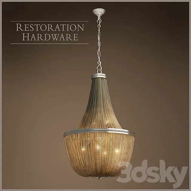 RH _ 19Th C. French Empire Chainmail Chandelier 3D Model RH _ 19Th C. French Empire Chainmail Chandelier 3D Model