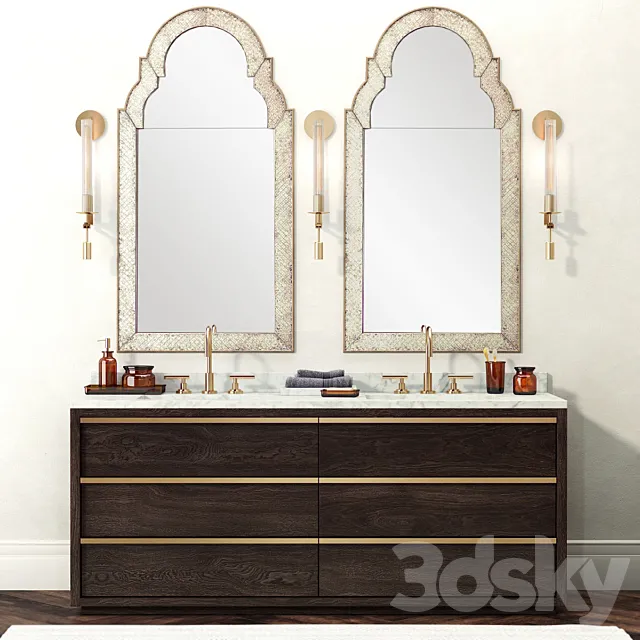 RH _ BEZIER VANITY COLLECTION 3DModel RH _ BEZIER VANITY COLLECTION 3DModel