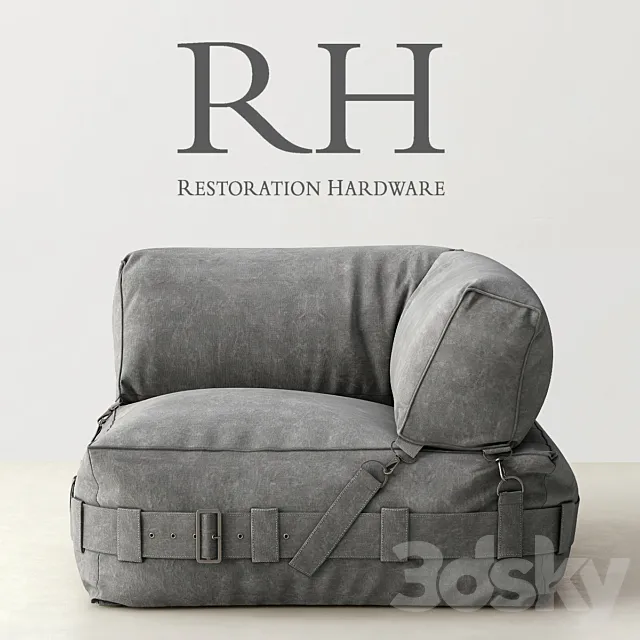 RH _ CARGO LOUNGE CORNER CHAIR 3DModel RH _ CARGO LOUNGE CORNER CHAIR 3DModel