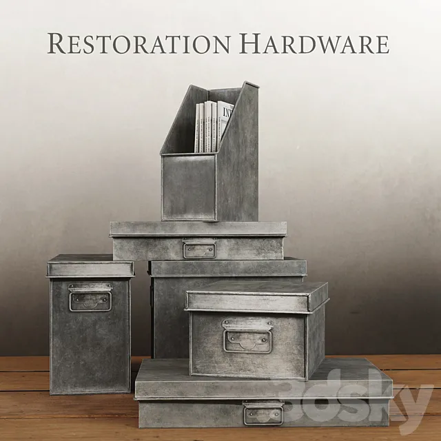 RH _ INDUSTRIAL METAL OFFICE STORAGE COLLECTION 3D Model RH _ INDUSTRIAL METAL OFFICE STORAGE COLLECTION 3D Model