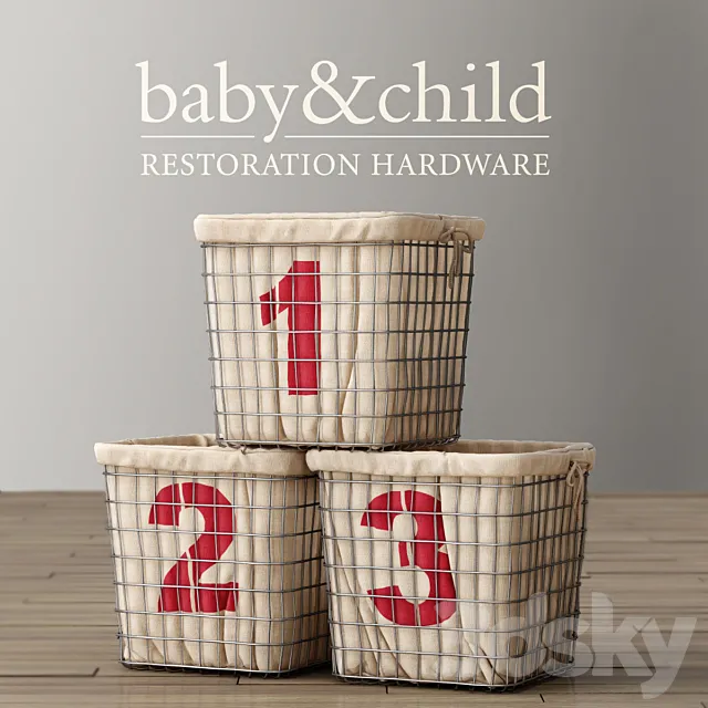 RH _ INDUSTRIAL SHELF BASKET LINER 3D Model RH _ INDUSTRIAL SHELF BASKET LINER 3D Model