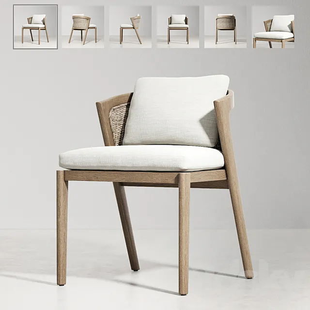 RH _ MALTA TEAK SIDE CHAIR 3D Model