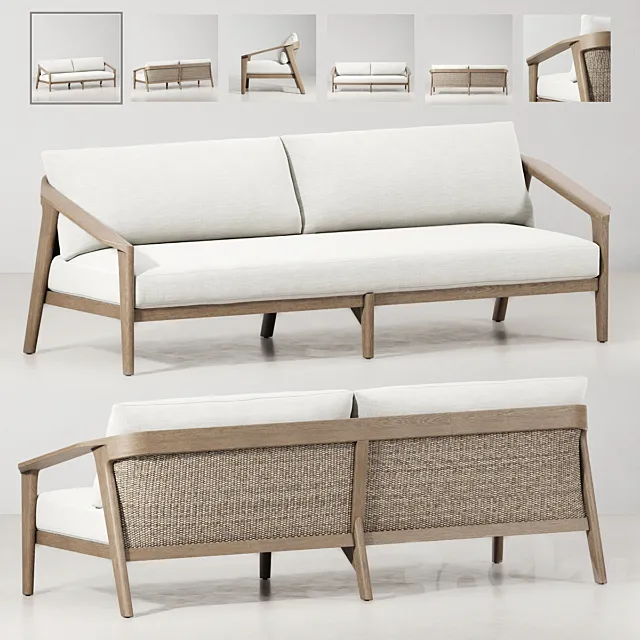 RH _ MALTA TEAK SOFA 3D Model