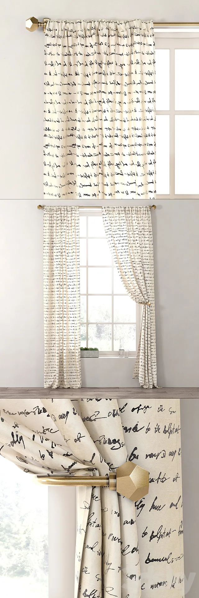 RH _ MANUSCRIPT DRAPERY PANEL 3DModel