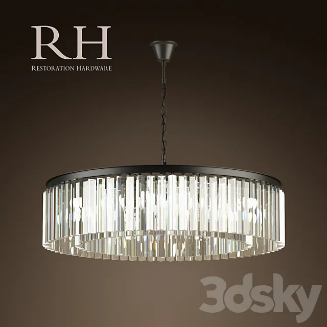 RH _ RHYS GLASS PRISM LARGE CHANDELIER 3D Model RH _ RHYS GLASS PRISM LARGE CHANDELIER 3D Model