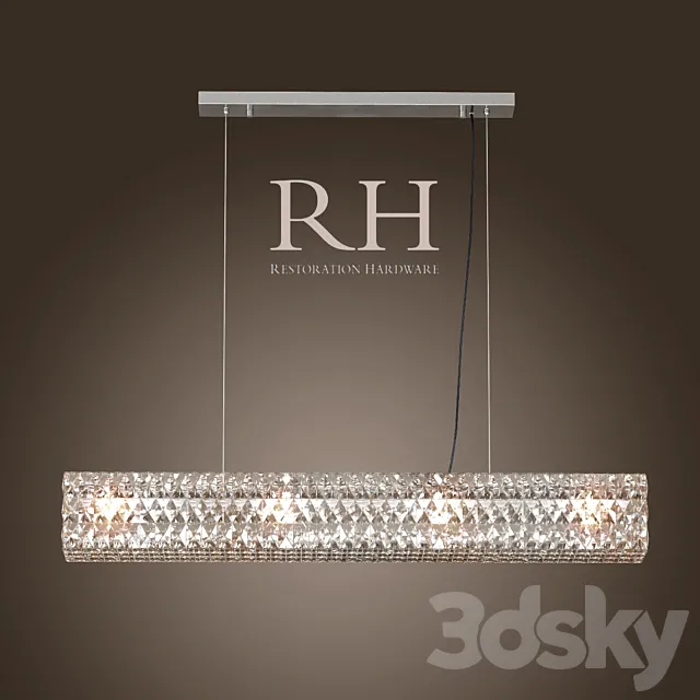 RH _ SPIRIDON LINEAR CHANDELIER 48 3D Model RH _ SPIRIDON LINEAR CHANDELIER 48 3D Model