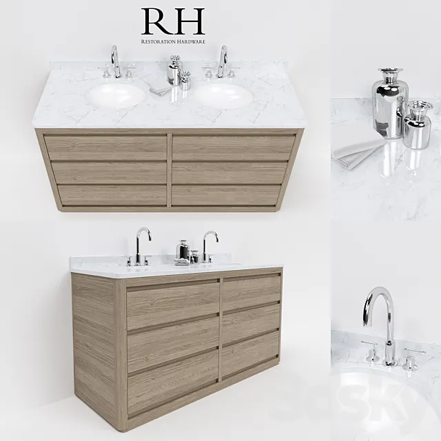 RH _ Vanity & Sink 3DModel RH _ Vanity & Sink 3DModel