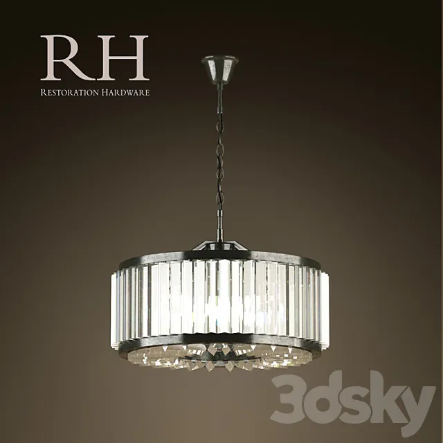 RH _ WELLES CRYSTAL CHANDELIER SMALL 3D Model RH _ WELLES CRYSTAL CHANDELIER SMALL 3D Model