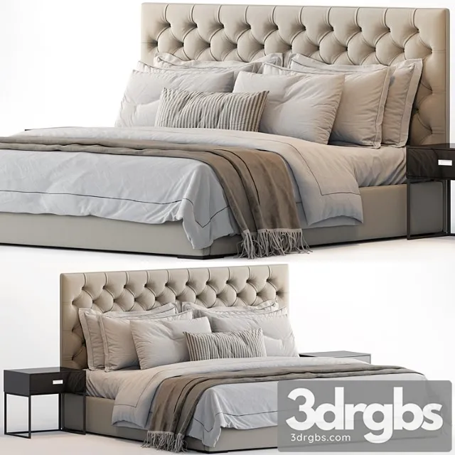 Rh adler diamond tufted panel fabric bed Rh adler diamond tufted panel fabric bed