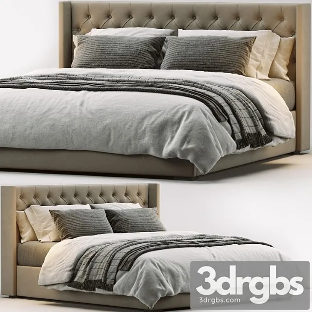 Rh adler shelter diamond tufted fabric bed Rh adler shelter diamond tufted fabric bed