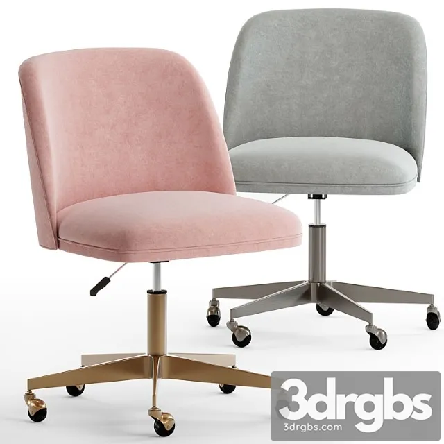 Rh alessa velvet desk chair – antiqud brass 2 3D Model Download Rh alessa velvet desk chair – antiqud brass 2 3D Model Download