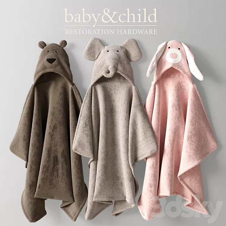 RH \/ ANIMAL HOODED TOWELS 3D Model