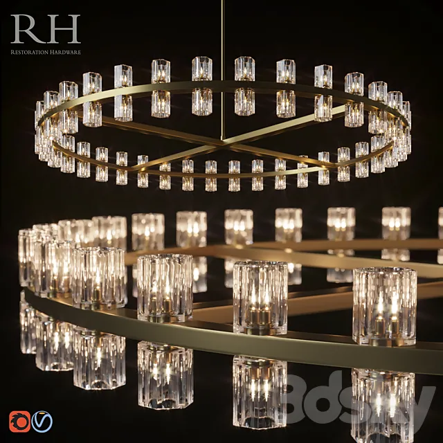 RH ARCACHON ROUND CHANDELIER 60 ” 3DModel