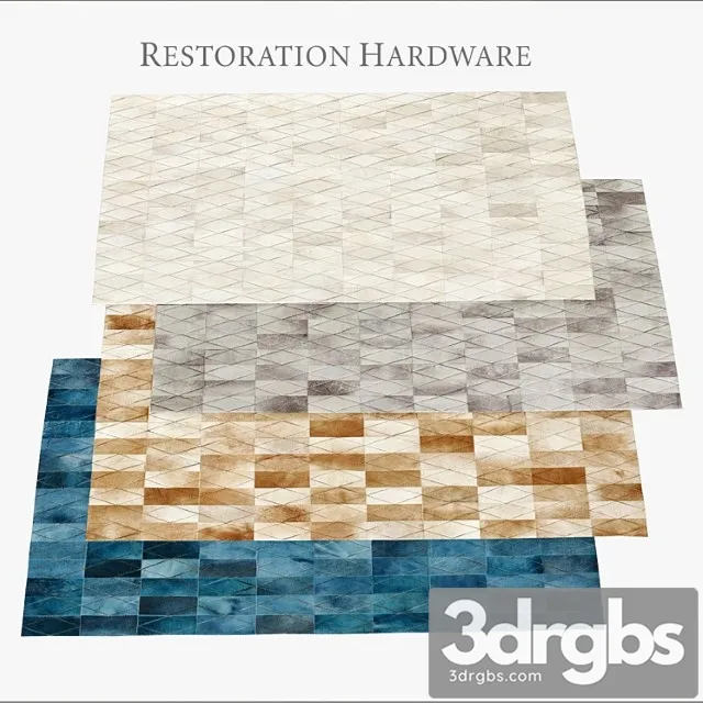 Rh Arlequin Hide Rugs 3D Model Download