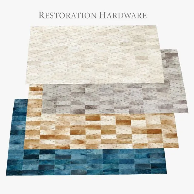 RH ARLEQUIN HIDE RUGS 3D Model RH ARLEQUIN HIDE RUGS 3D Model