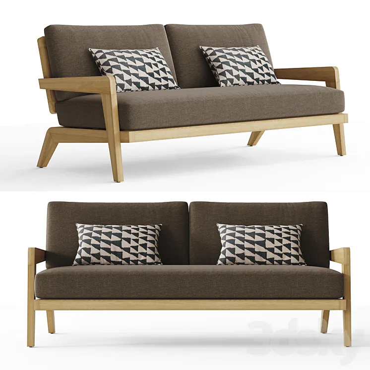 RH AVILA TEAK SOFA 72 3D Model Free Download