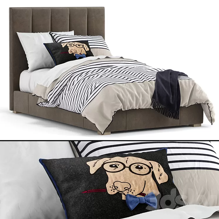 RH Baby & Child Carver bed 3D Model RH Baby & Child Carver bed 3D Model