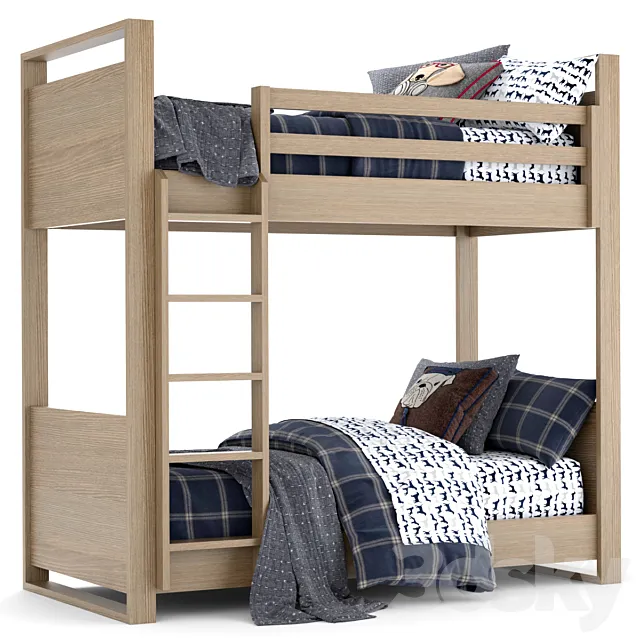 RH Baby & Child Wyler bunk bed 3D Model RH Baby & Child Wyler bunk bed 3D Model