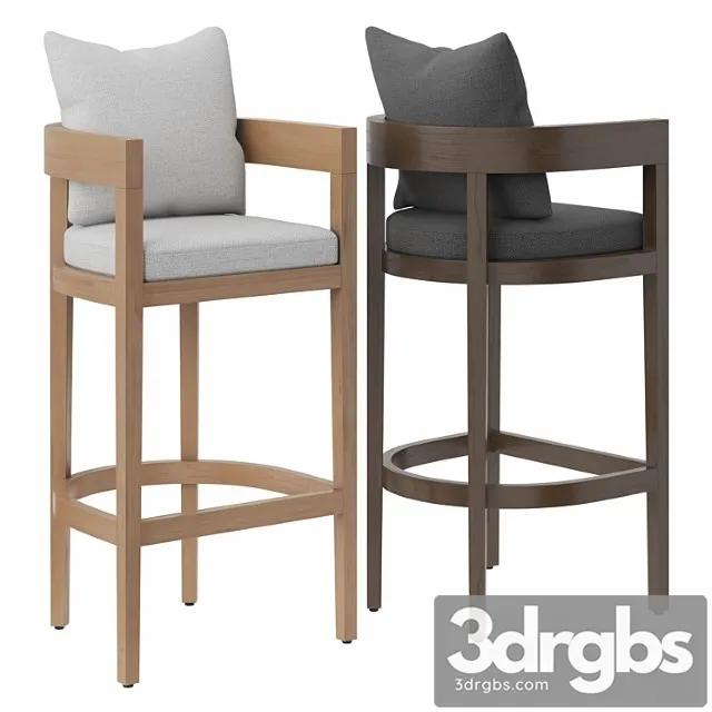 Rh balmain barstool outdoor 2 3D Model Download Rh balmain barstool outdoor 2 3D Model Download
