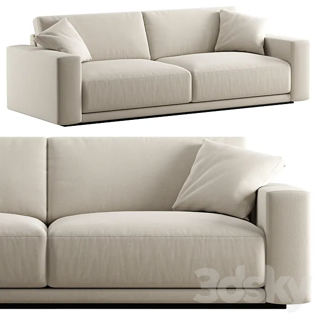 RH Bella sofa 2 seats 3D Model