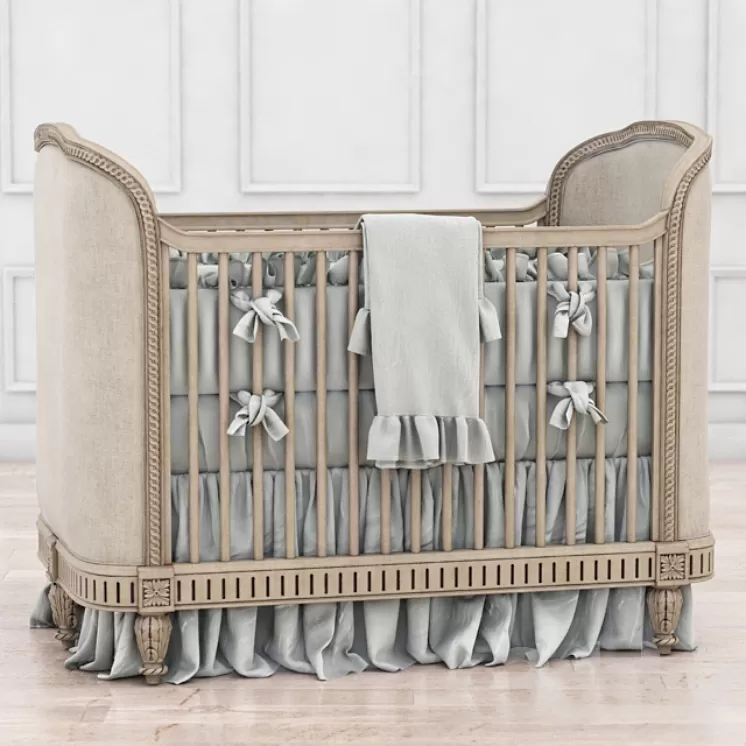RH Belle Upholstered Crib (distressed linen) 3D Model RH Belle Upholstered Crib (distressed linen) 3D Model