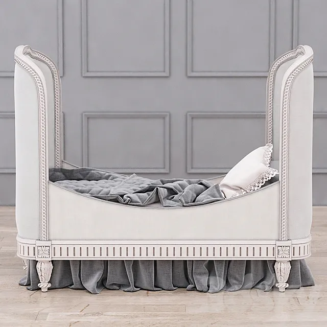 RH Belle Upholstered Toddler Bed (Antique Grey Mist) 3DModel RH Belle Upholstered Toddler Bed (Antique Grey Mist) 3DModel
