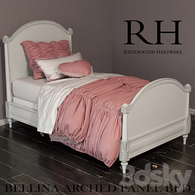 RH BELLINA ARCHED PANEL BED 3DModel RH BELLINA ARCHED PANEL BED 3DModel