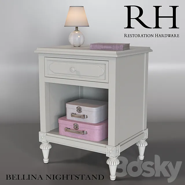 RH BELLINA NIGHTSTAND 3DModel RH BELLINA NIGHTSTAND 3DModel