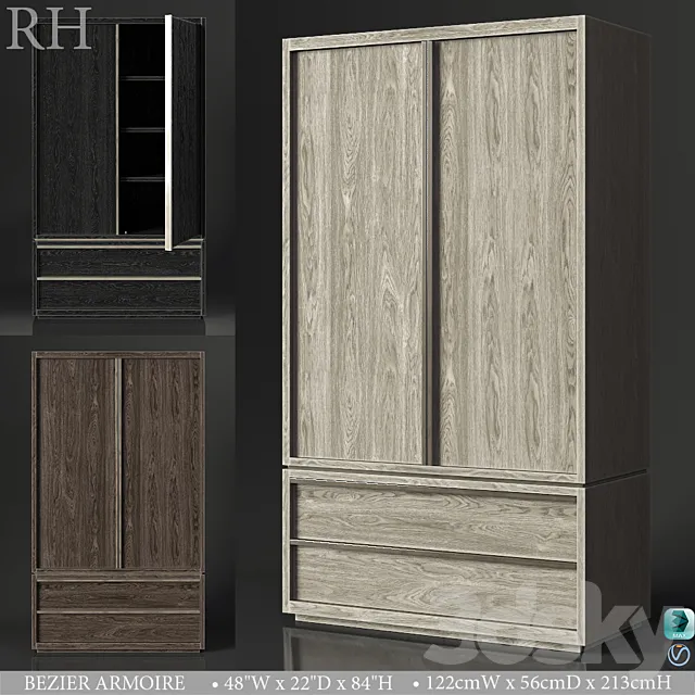 RH BEZIER ARMOIRE 3D Model