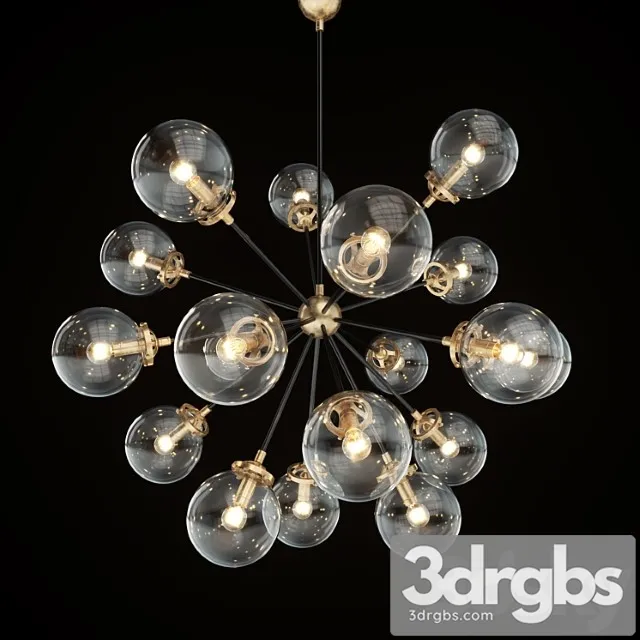 Rh bistro globe clear glass burst chandelier Rh bistro globe clear glass burst chandelier