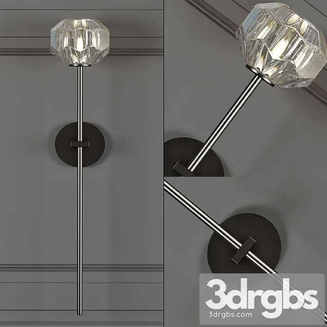 Rh boule de cristal long sconce 3D Model Download